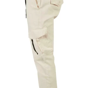 boutique pas cher URBAN CLASSICS Zipper D-Ring – Pantalon Cargo – Creme 28