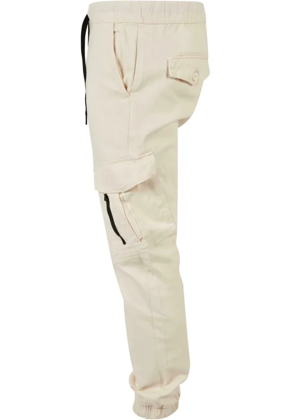 boutique pas cher URBAN CLASSICS Zipper D-Ring – Pantalon Cargo – Creme 10