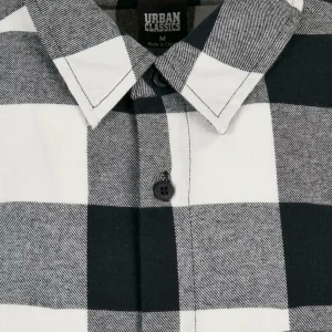 soldes officiel URBAN CLASSICS Chemise – Black White 11