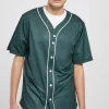 meilleur service URBAN CLASSICS Baseball – Chemise – Bottlegreen White 13