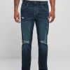 URBAN CLASSICS Jean Droit – Darkblue Destroyed Washed outlet 17