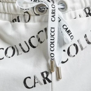 Distributeur Officiel URBAN CLASSICS Carlo Colucci Allover Logo – Pantalon De Survêtement – White 19