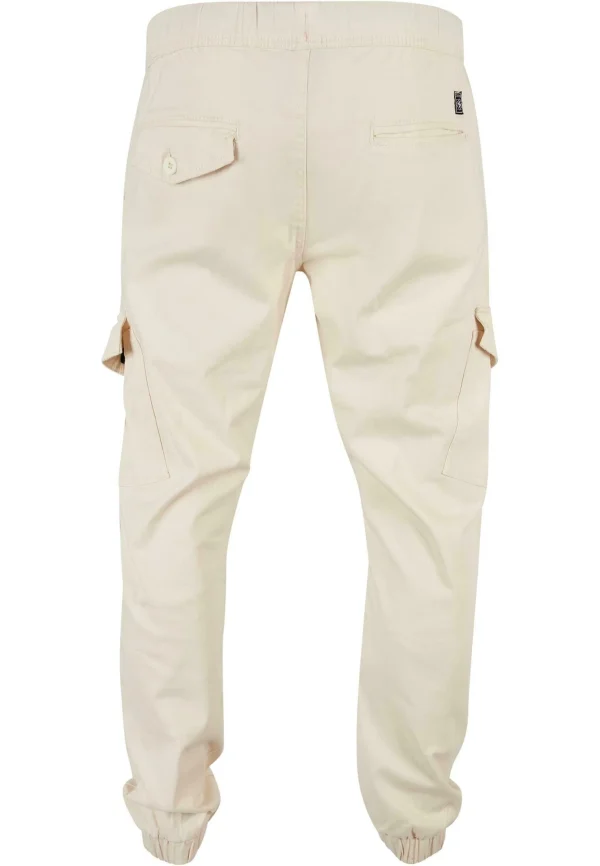 boutique pas cher URBAN CLASSICS Zipper D-Ring – Pantalon Cargo – Creme 8