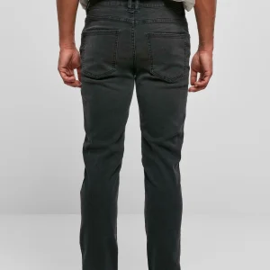 luxe soldes URBAN CLASSICS Jean Droit – Black Destroyed Washed 15