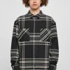 magasin solde URBAN CLASSICS Long Oversized Checked Summit – Chemise – Black 31