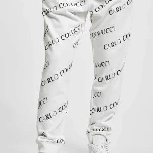 Distributeur Officiel URBAN CLASSICS Carlo Colucci Allover Logo – Pantalon De Survêtement – White 13
