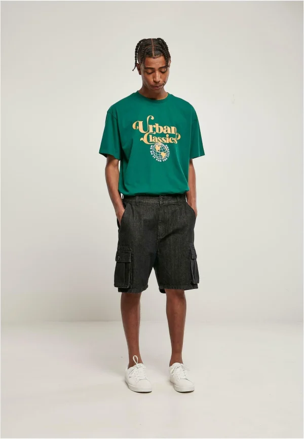 en france URBAN CLASSICS Cargo – Short En Jean – Black Washed 3