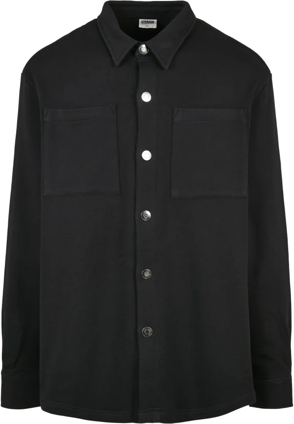 marque moins cher URBAN CLASSICS Organic Terry Shirt – Chemise – Schwarz 1