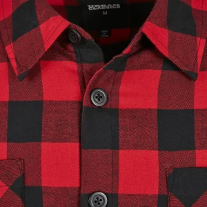 URBAN CLASSICS Chemise – Black/Red Pas Cher Magasin Soldes 23
