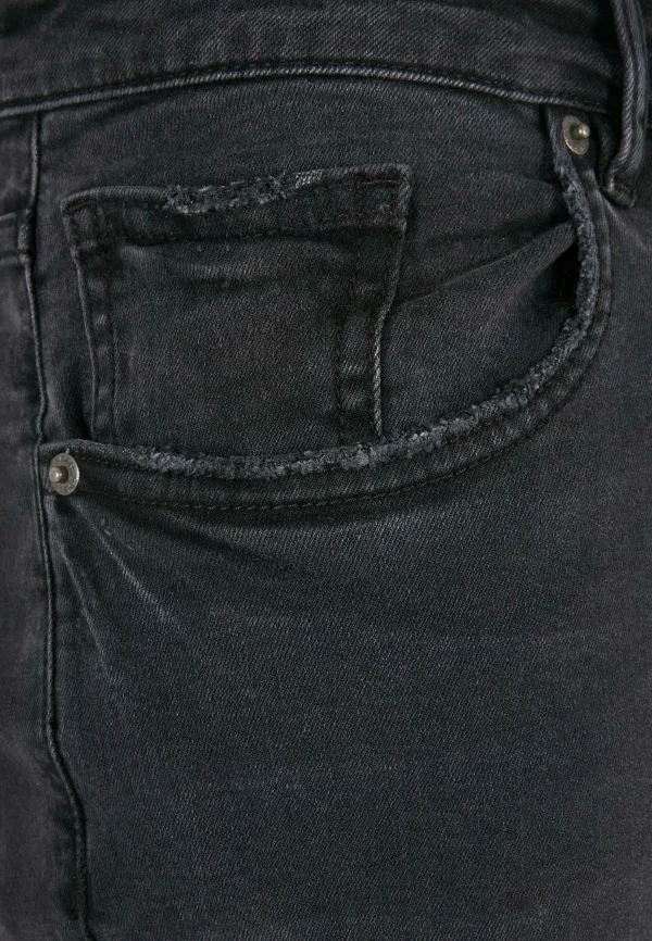 luxe soldes URBAN CLASSICS Jean Droit – Black Destroyed Washed 10