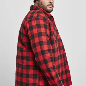 URBAN CLASSICS Chemise – Black/Red Pas Cher Magasin Soldes 17