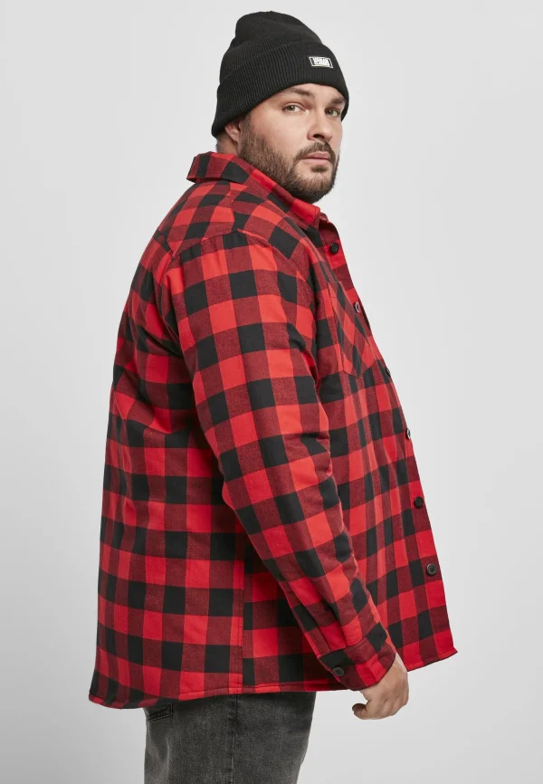 URBAN CLASSICS Chemise – Black/Red Pas Cher Magasin Soldes 5