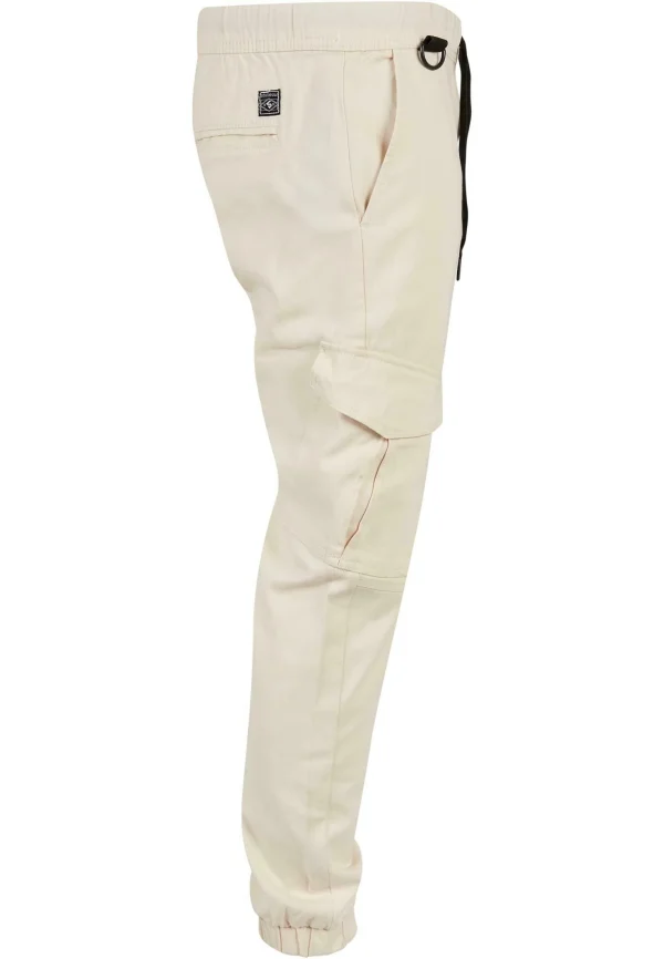 boutique pas cher URBAN CLASSICS Zipper D-Ring – Pantalon Cargo – Creme 9