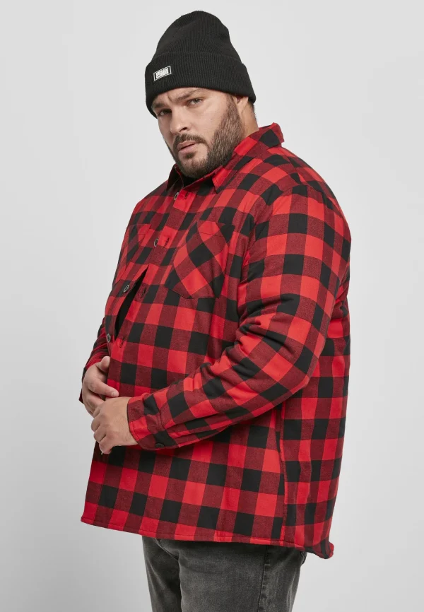 URBAN CLASSICS Chemise – Black/Red Pas Cher Magasin Soldes 4