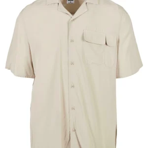 URBAN CLASSICS Viscose Camp Shirt – Chemise – Softseagrass achat pas cher 21
