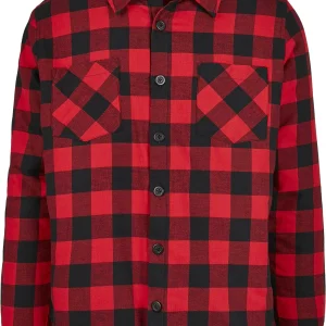 URBAN CLASSICS Chemise – Black/Red Pas Cher Magasin Soldes 21