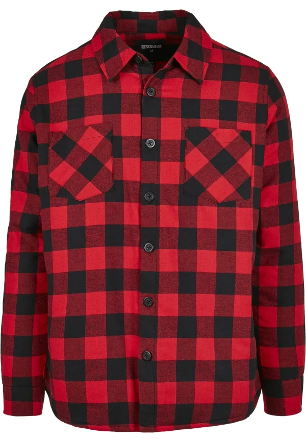 URBAN CLASSICS Chemise – Black/Red Pas Cher Magasin Soldes 7