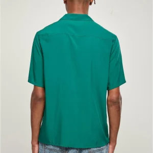 vente luxe pas cher URBAN CLASSICS Viscose Camp Shirt – Chemise – Green 11