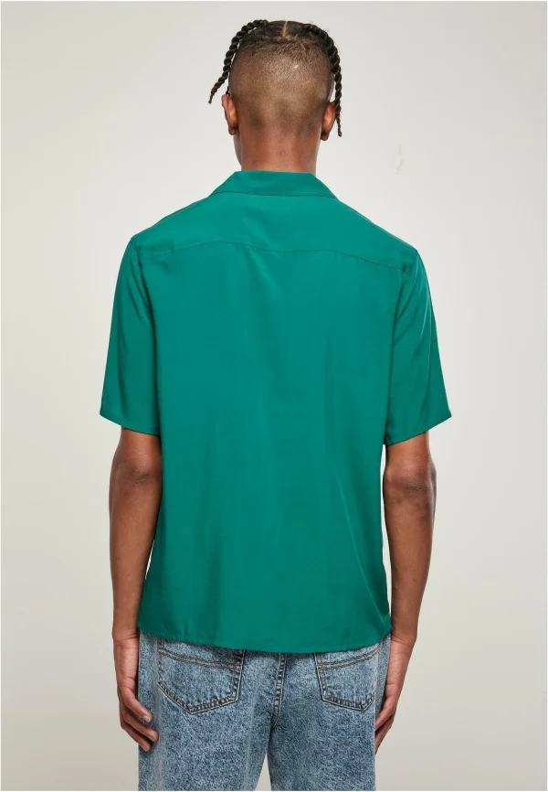 vente luxe pas cher URBAN CLASSICS Viscose Camp Shirt – Chemise – Green 4