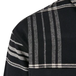 magasin solde URBAN CLASSICS Long Oversized Checked Summit – Chemise – Black 25