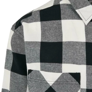 soldes officiel URBAN CLASSICS Chemise – Black White 13
