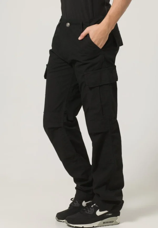 excellent qulity URBAN CLASSICS Camouflage Cargo Pants – Pantalon Cargo – Black 4