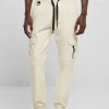 boutique pas cher URBAN CLASSICS Zipper D-Ring – Pantalon Cargo – Creme 19