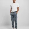 URBAN CLASSICS Jeans Fuselé – Light Skyblue Acid Washed online boutique 22