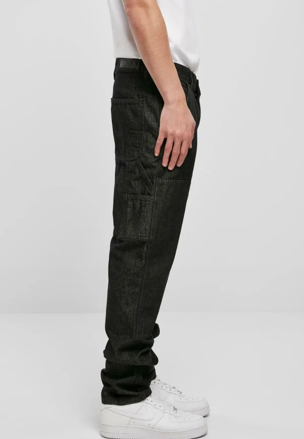 france URBAN CLASSICS Double – Jean Droit – Realblack Washed 5