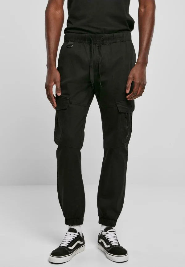 magasin pour URBAN CLASSICS Zipper D-Ring – Pantalon Cargo – Jet Black 1