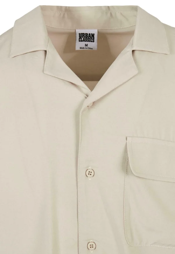 URBAN CLASSICS Viscose Camp Shirt – Chemise – Softseagrass achat pas cher 9