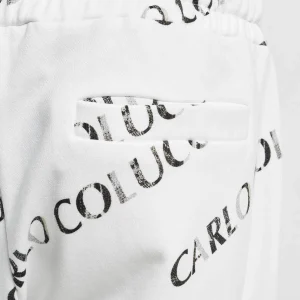 Distributeur Officiel URBAN CLASSICS Carlo Colucci Allover Logo – Pantalon De Survêtement – White 21
